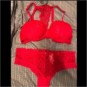 Racer back bra and matching panties