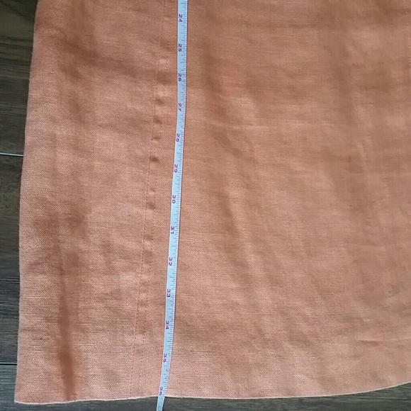 Talbots linen sz 2 petite orange dress - Picture 5 of 8