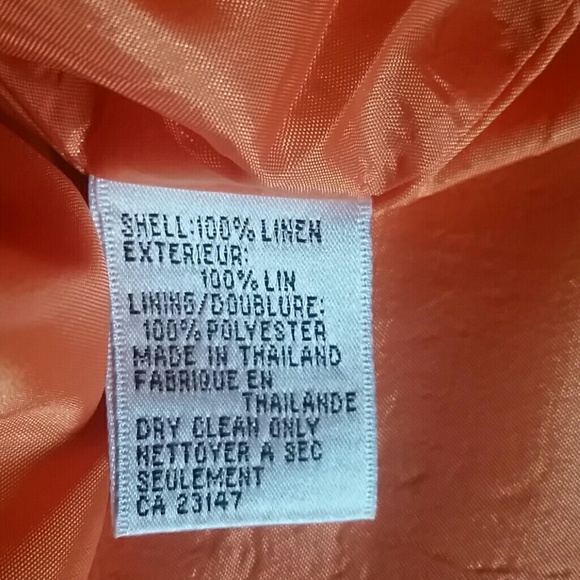 Talbots linen sz 2 petite orange dress - Picture 8 of 8