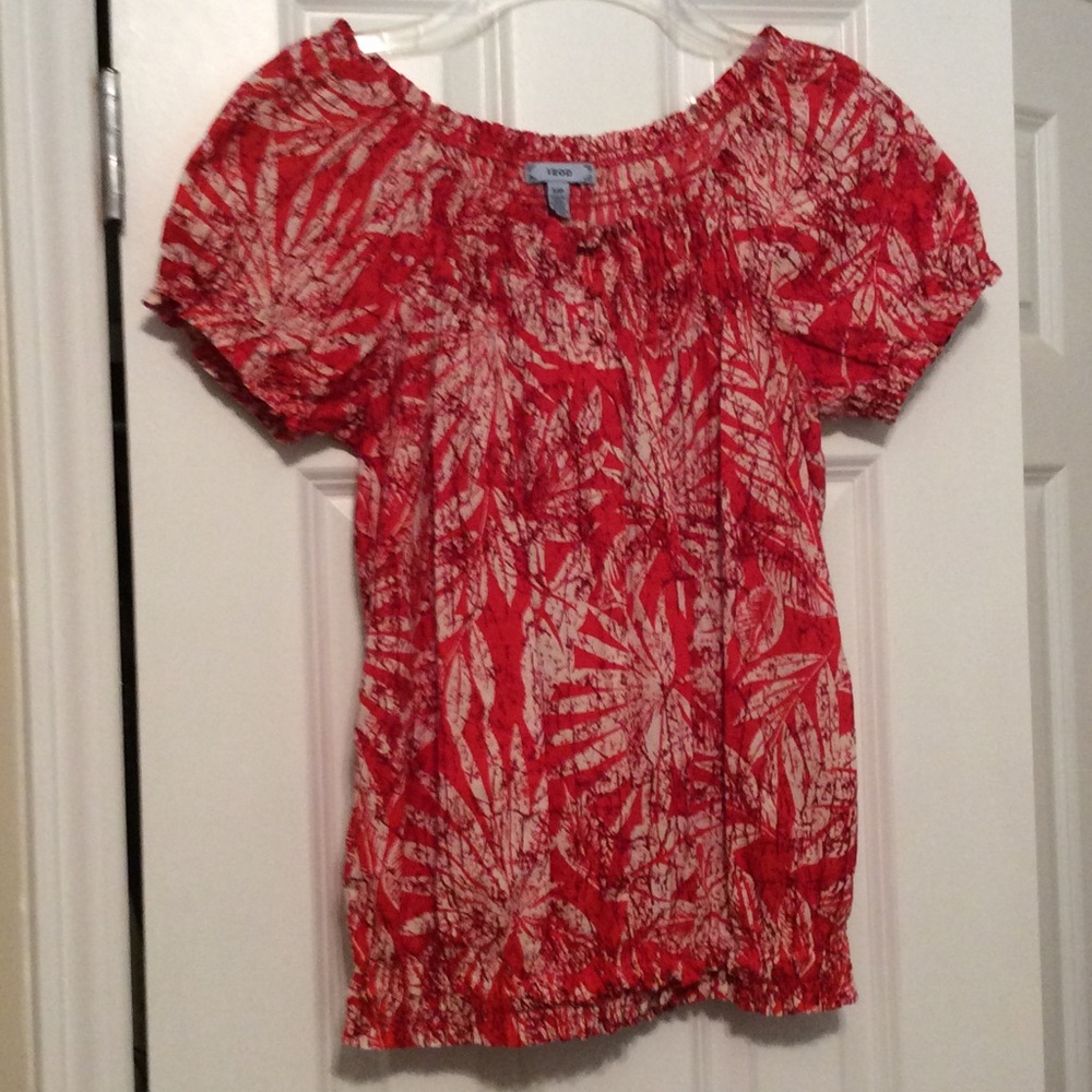 Red Izod blouse