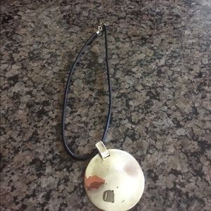 RLM studios sterling silver and leather necklace