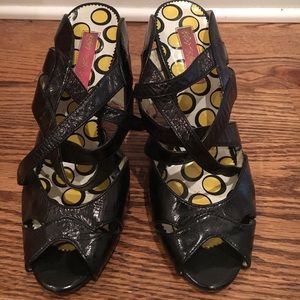 Betsey Johnson strapped black stilettos