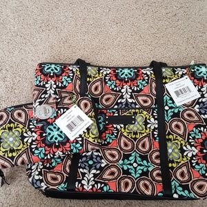 NWT Vera Bradley tote and matching wallet