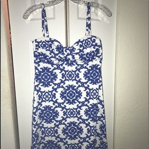 Tommy Bahama - Fleur de lis White & Blue Dress