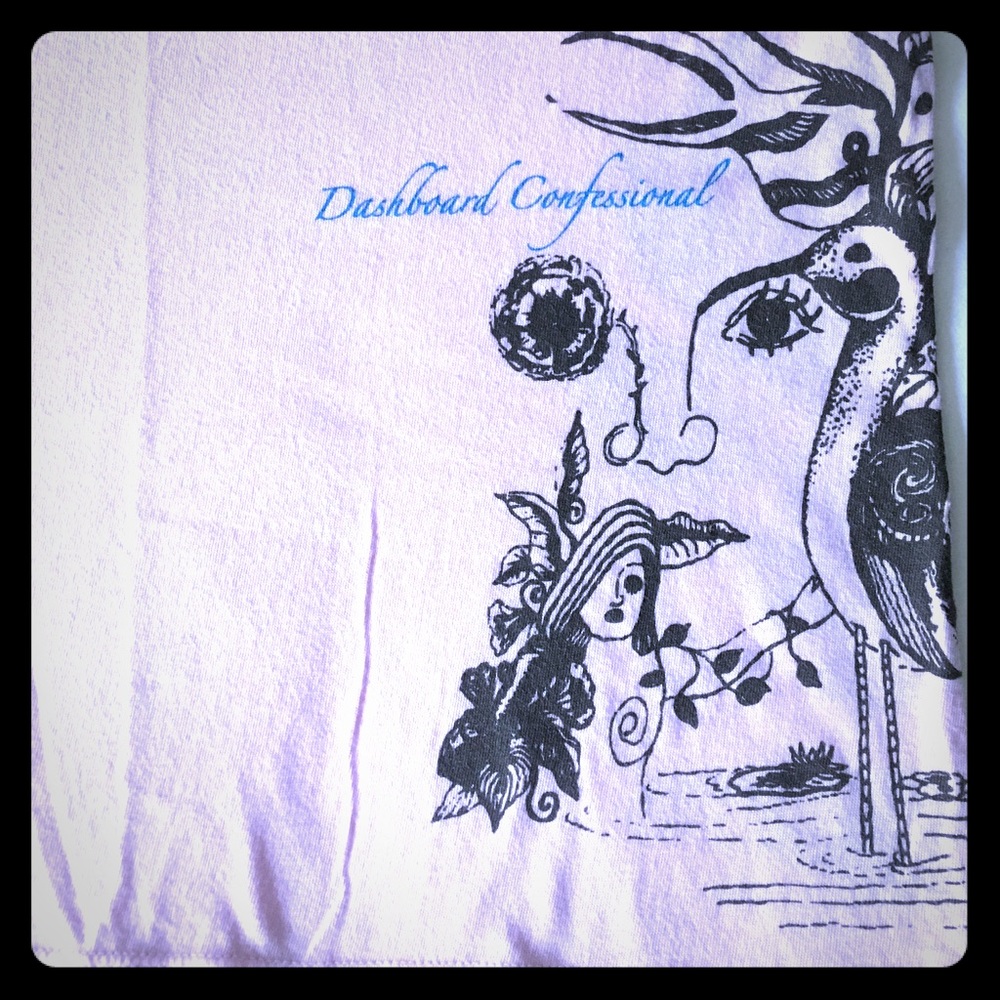 Retro concert T, Dashboard Confessional, fitted