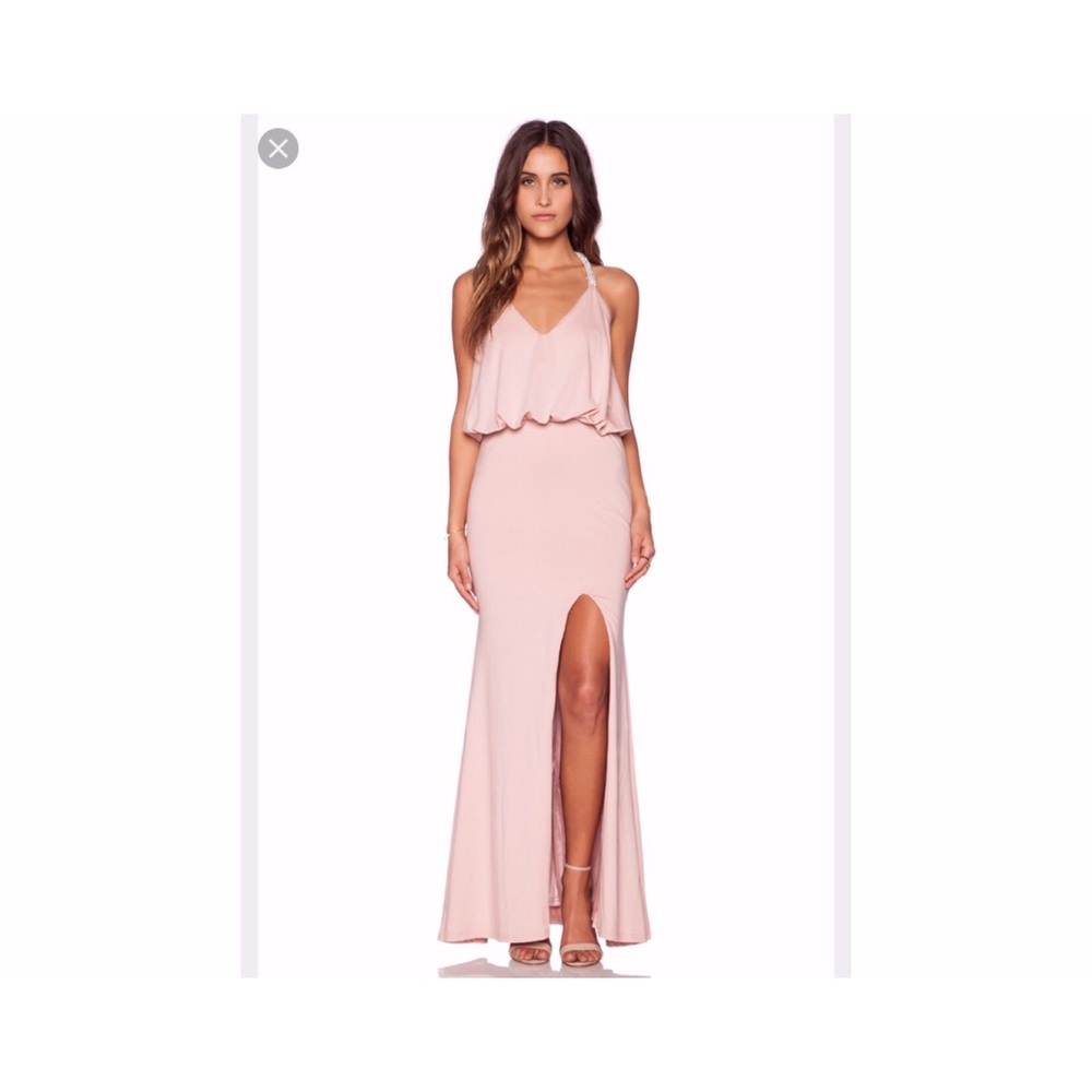 Toby Heart Ginger dusty pink satin gown