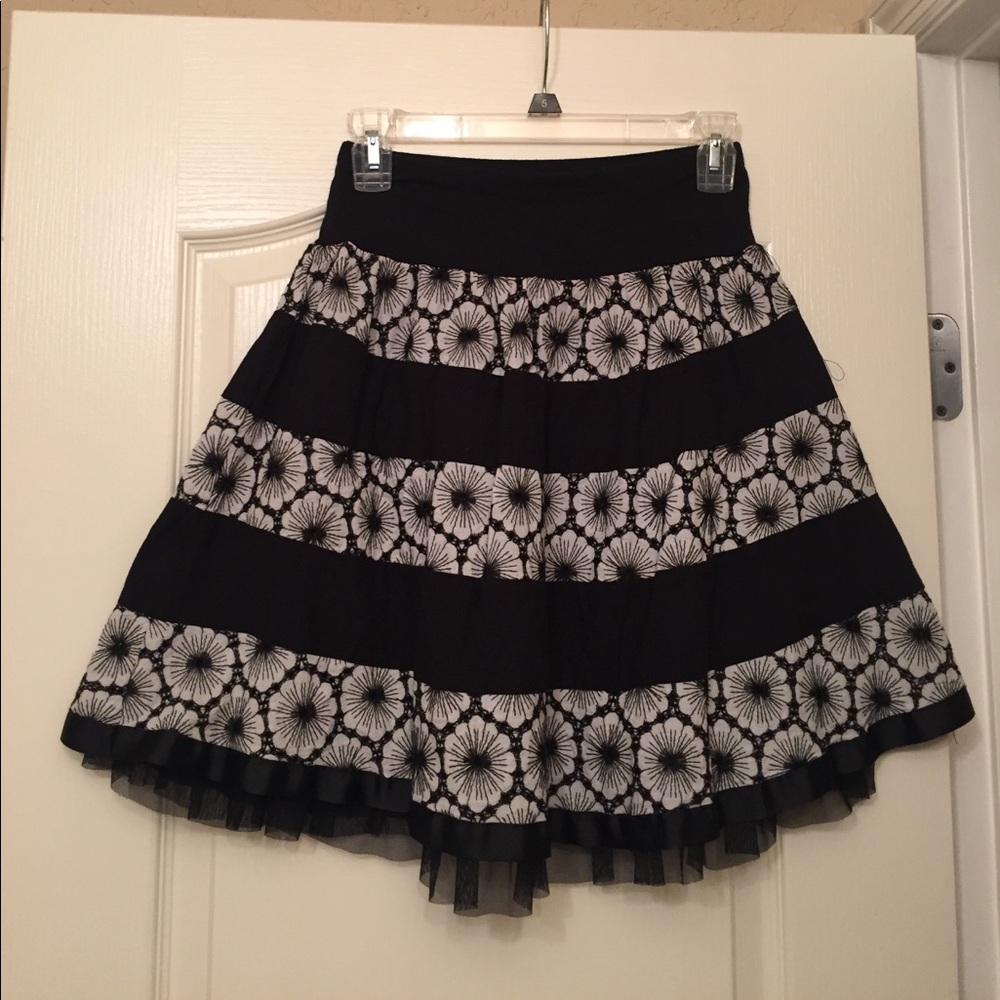 Black and White Flower Skirt from Kohl's