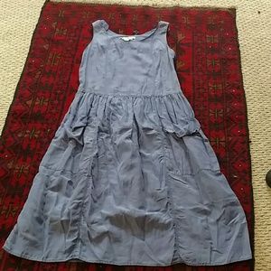 80s Vintage blue silk blend dress. Super comfy!