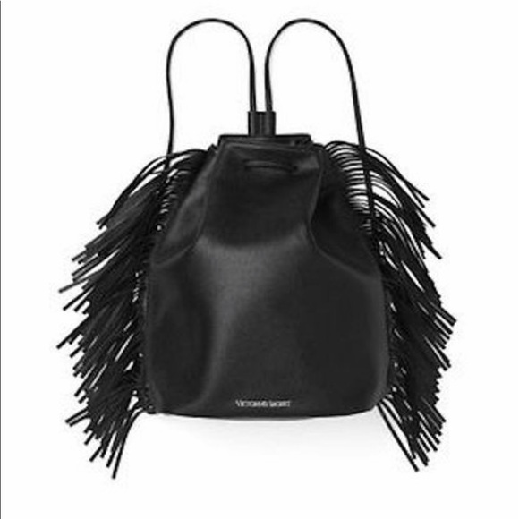 VS Black Fringe Backpack - Picture 1 of 4