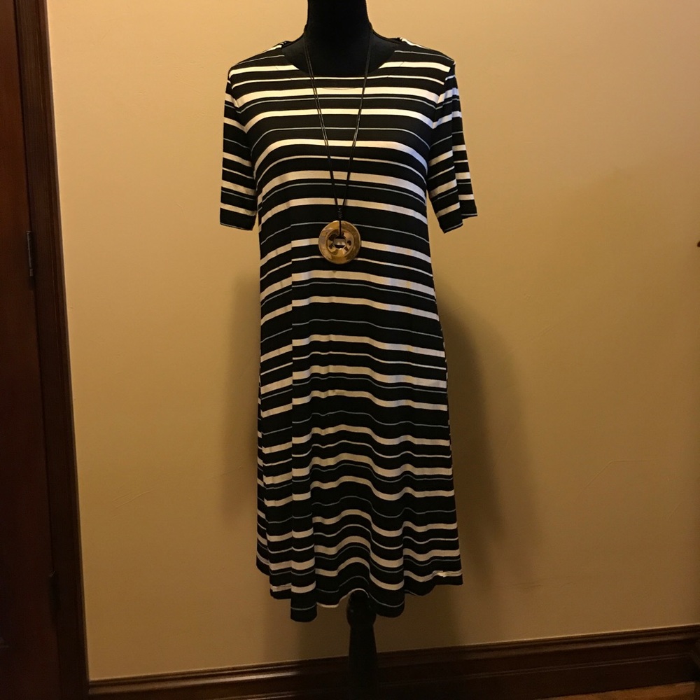 Striped shirt dress