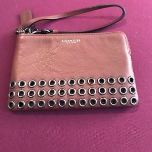 Brown coach wristlet