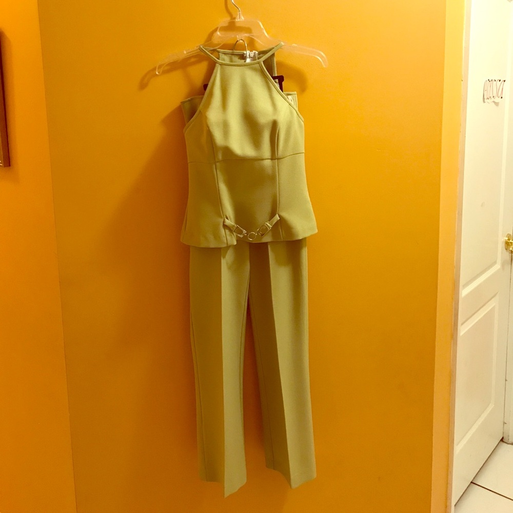 Mint green pant suit