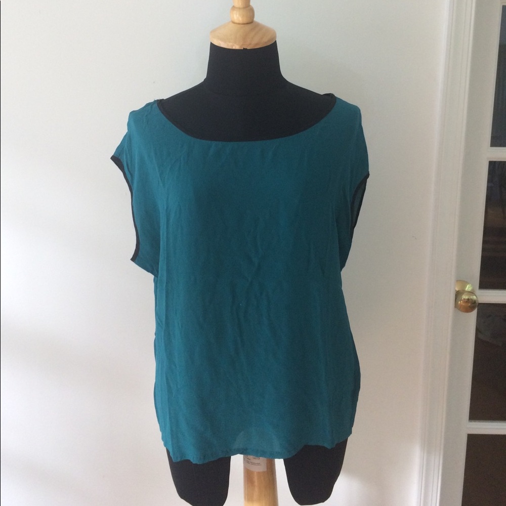 4/$15 SUPER SALE 100% Silk Teal Tank Top