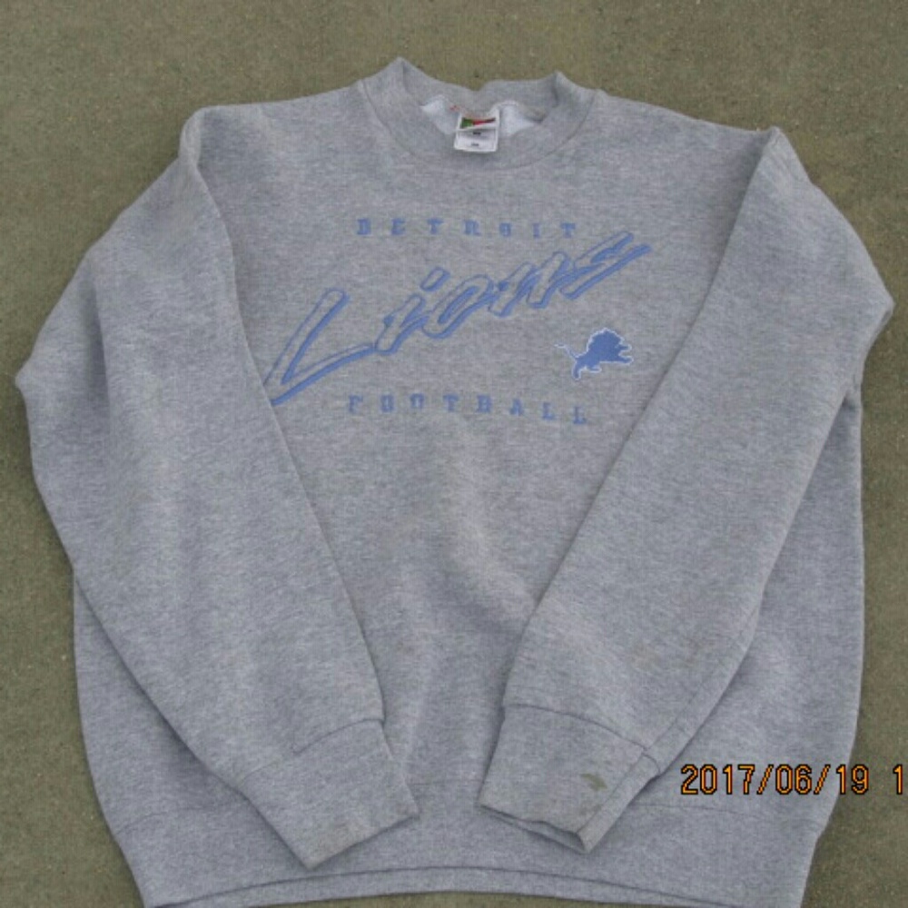 Quick$Detroit lions football sweater Vintage 1990s