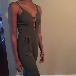 Olive green jumpsuit