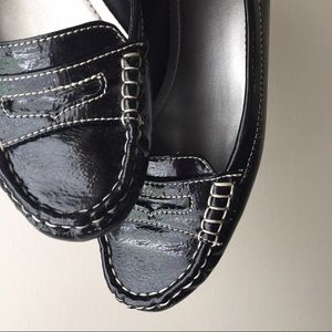 Nickels Soft Black Patent Leather Loafers Size 8