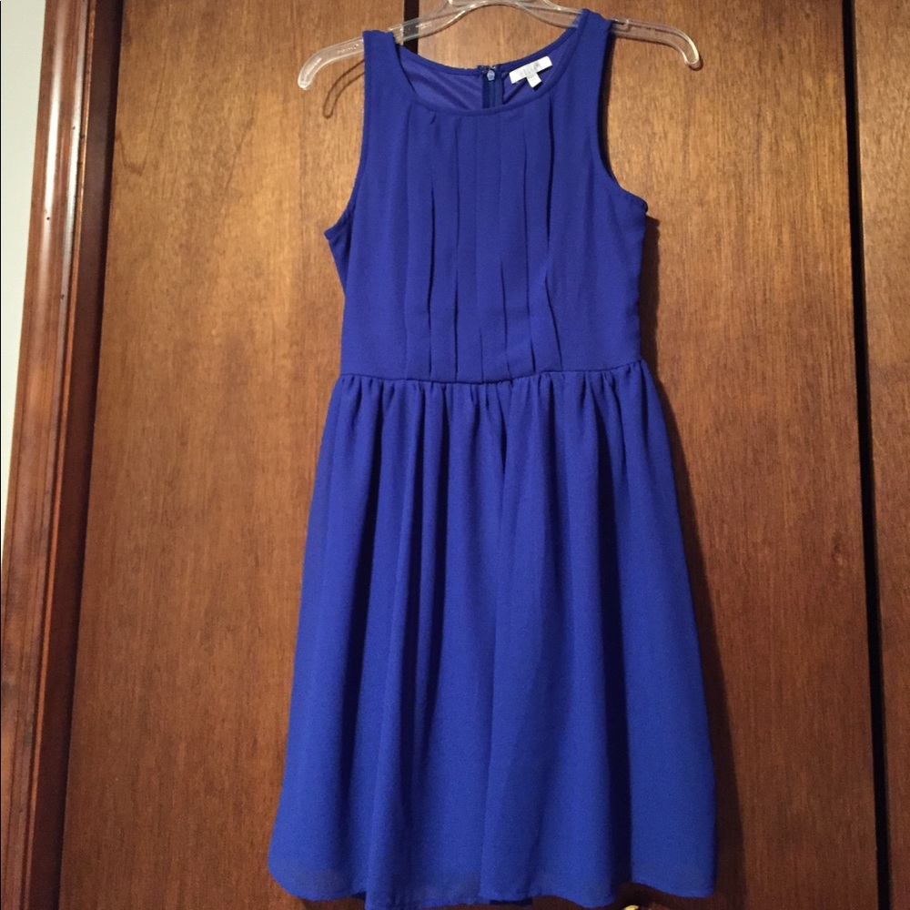Blue ruffled dress