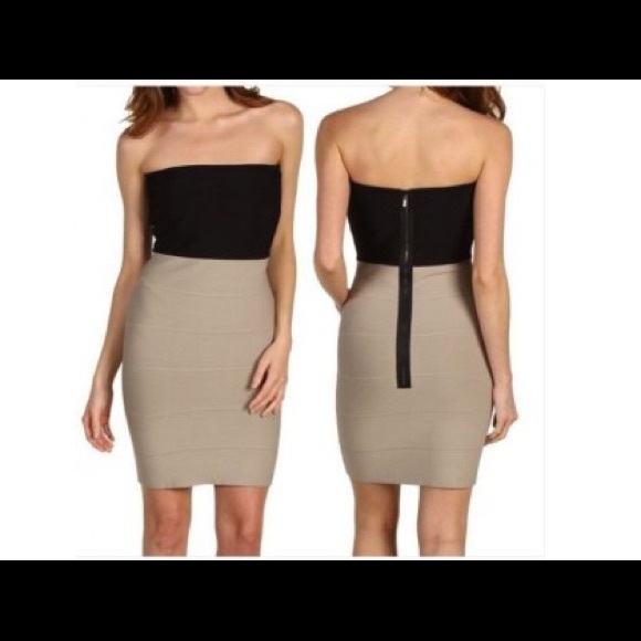 BCBGMaxAzria Khaki Knit Body Con Skirt - Picture 5 of 8