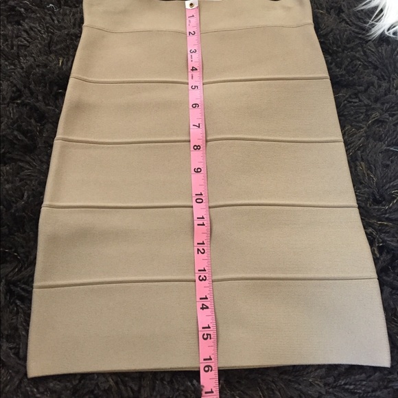 BCBGMaxAzria Khaki Knit Body Con Skirt - Picture 2 of 8