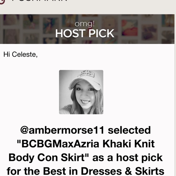 BCBGMaxAzria Khaki Knit Body Con Skirt - Picture 8 of 8