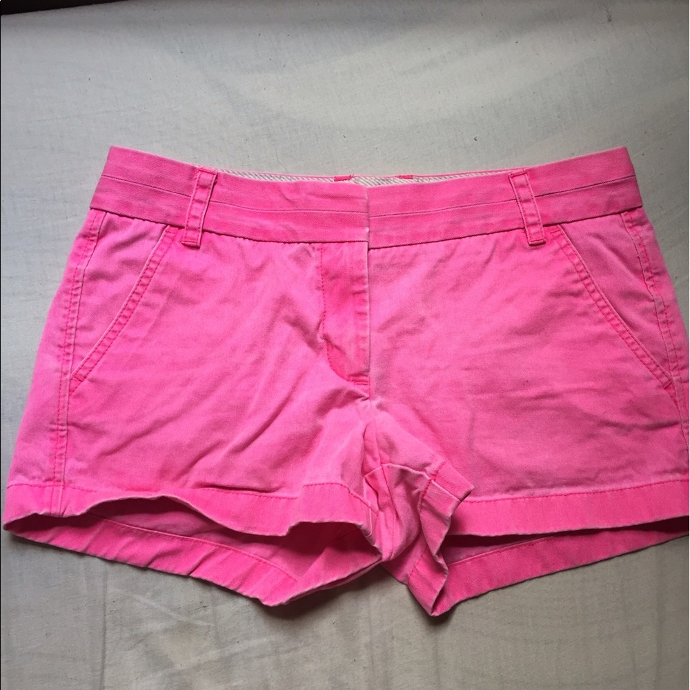 J. Crew pink chino shorts