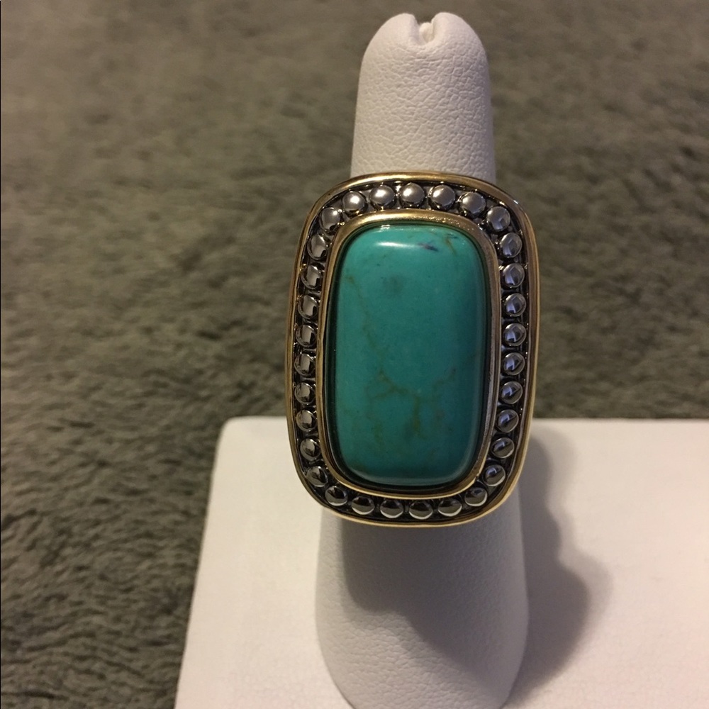 💥💥💥🎉HP 8/8🎉 Turquoise Large Statement Ring - Picture 2 of 4