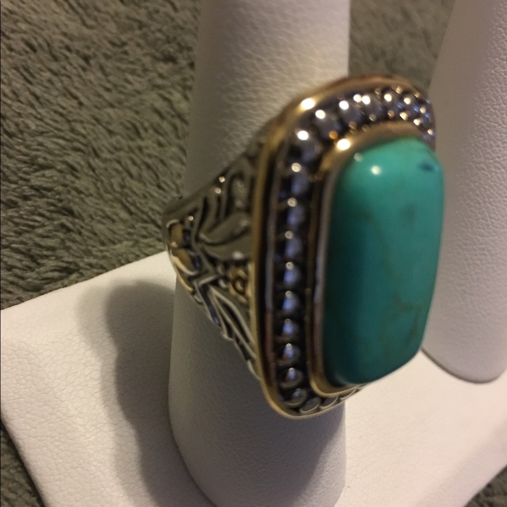 💥💥💥🎉HP 8/8🎉 Turquoise Large Statement Ring - Picture 3 of 4