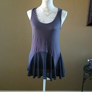 Super cute Umgee tank with chiffon panels.