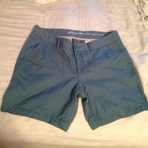 Eddie Bauer teal canvas shorts