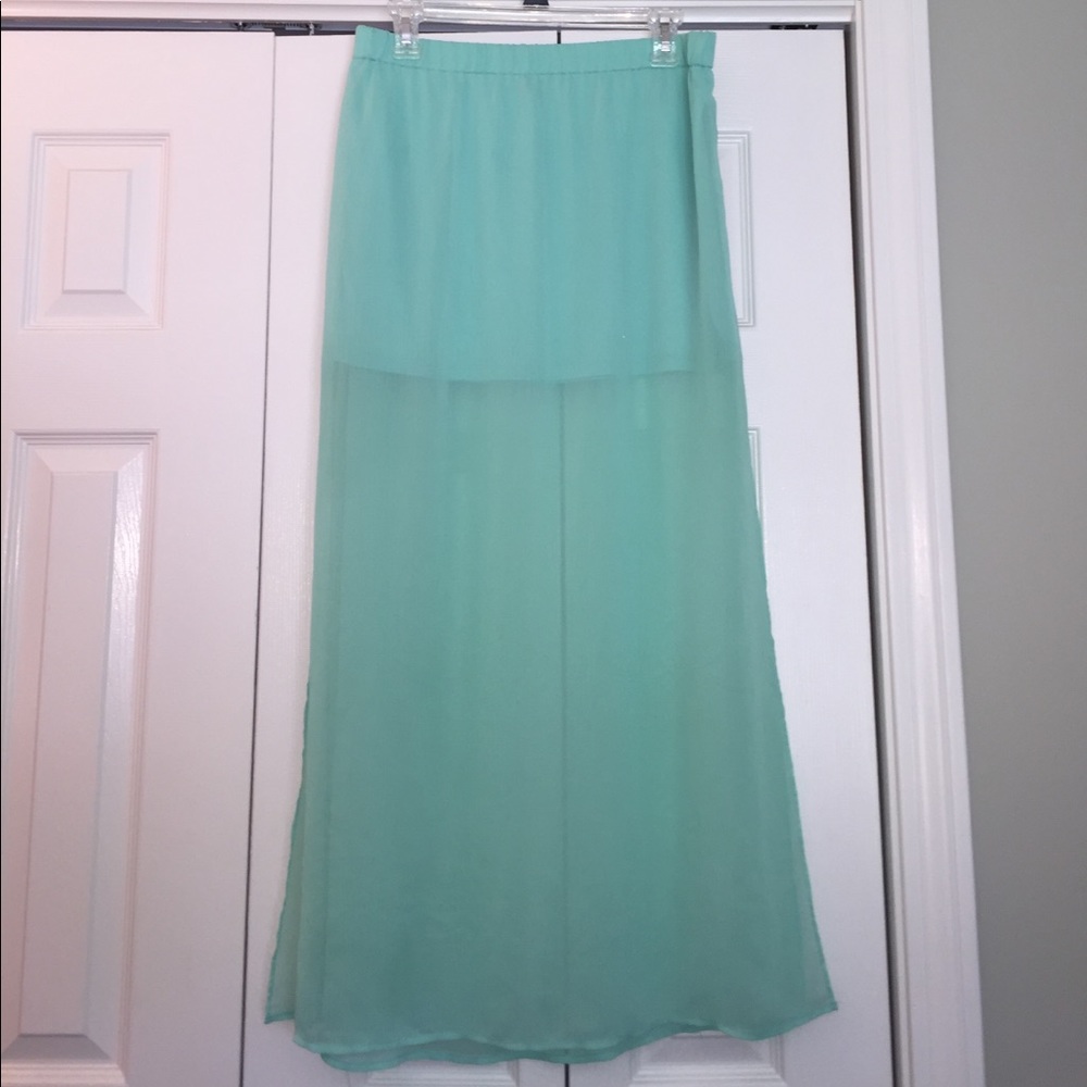 Mint Green Express Maxi Skirt