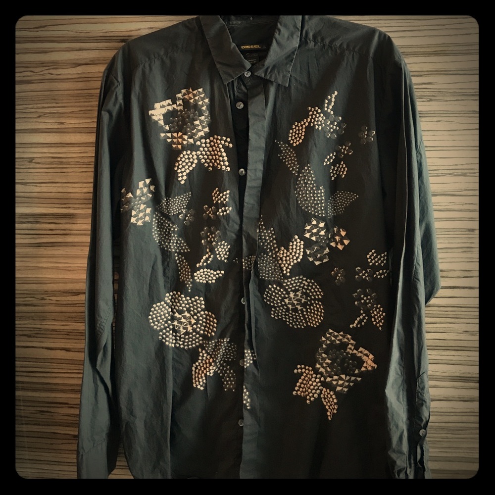 Diesel Black Gold Men's Slim Fit Shirt  XL