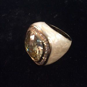 Lauren G. Adams CZ Pave Enamel Cocktail Ring