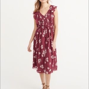 Abercrombie and Fitch Midi ruffle dress