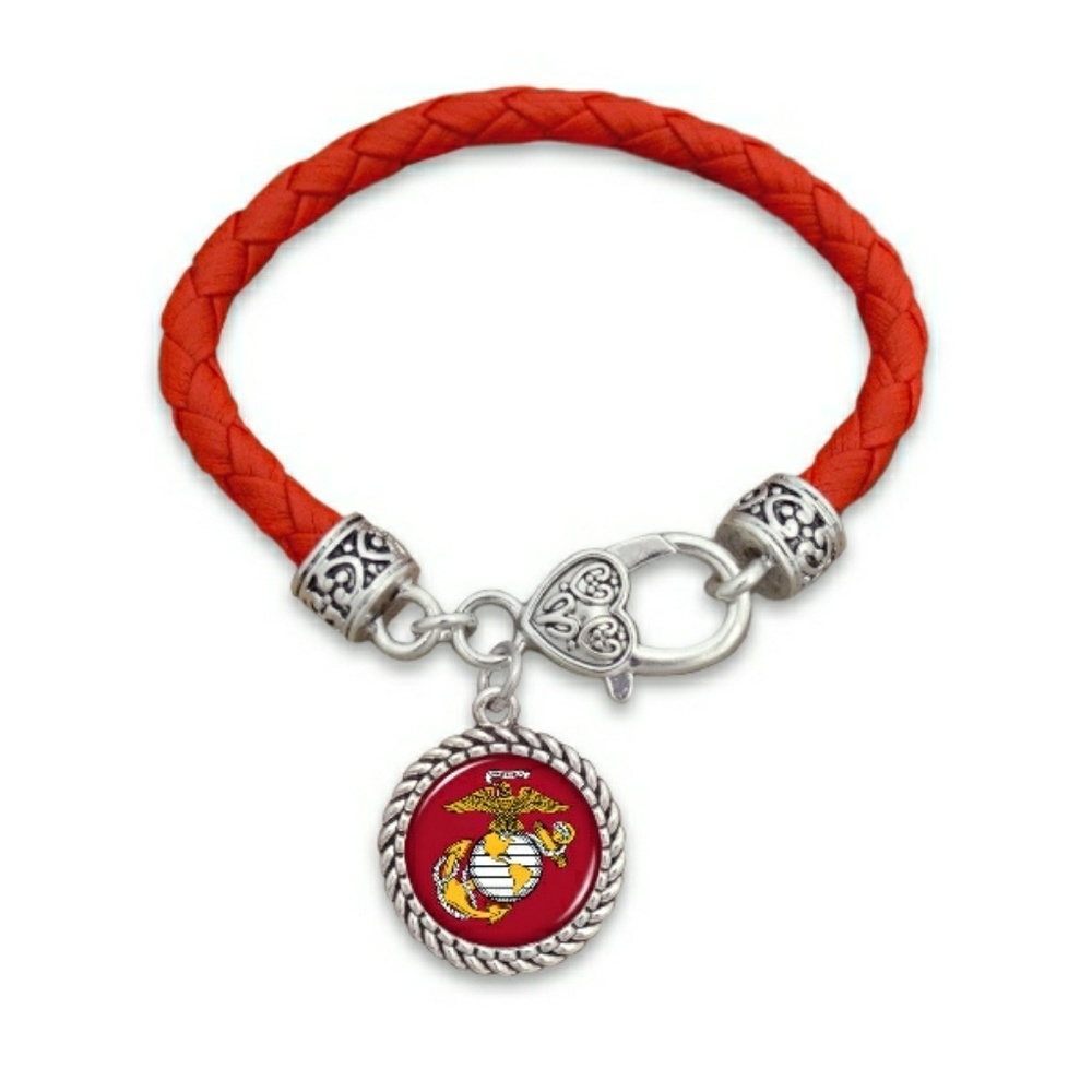 MARINES Leather Cord Bracelet