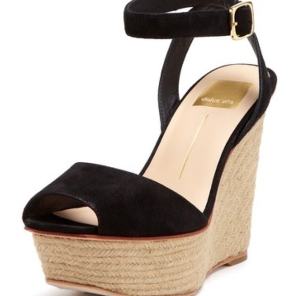 Dolce Vita Shoes - 🆕 Dolce Vita Black Suede Wedge Espadrilles Sandal