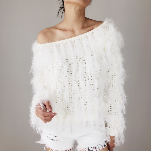 PLAYFUL YOUTH faux furry sweater top - Picture 3 of 4