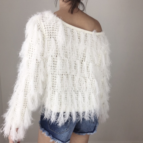 PLAYFUL YOUTH faux furry sweater top - Picture 4 of 4