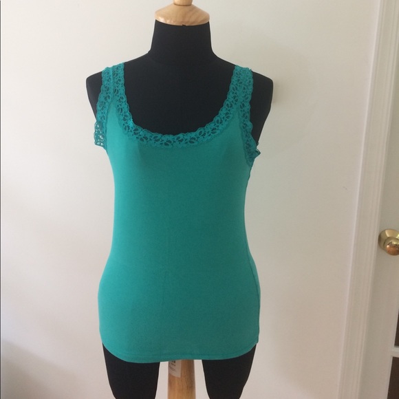 4/$15 SUPER SALE Teal Cotton Tank Top - Picture 1 of 4