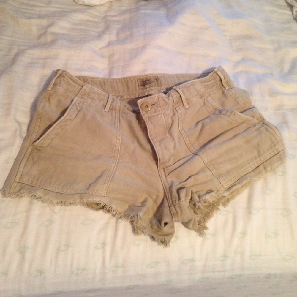 Tan canvas shorts