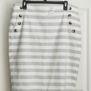 Loft striped skirt