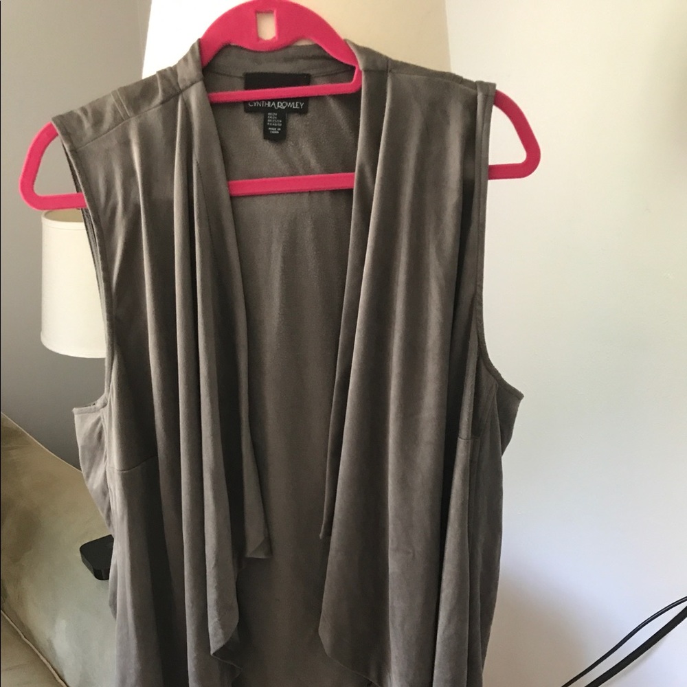 Faux Suede Vest Cynthia Rowley size 2X