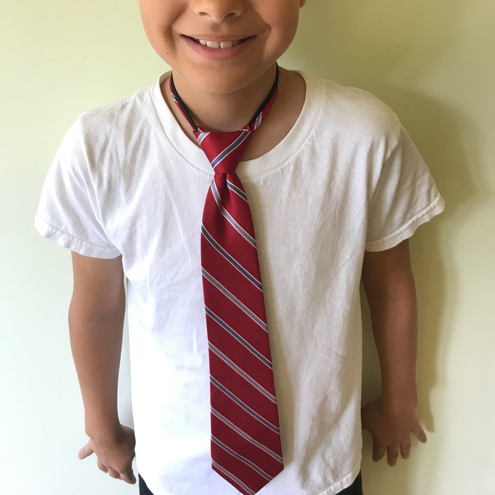 Nautica Red, Blue and White Striped Tie