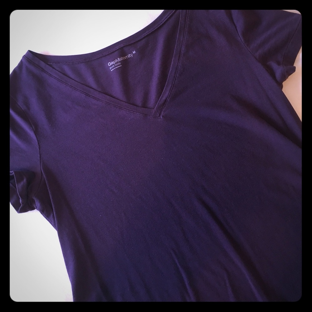 Gap Maternity deep purple short sleeve top