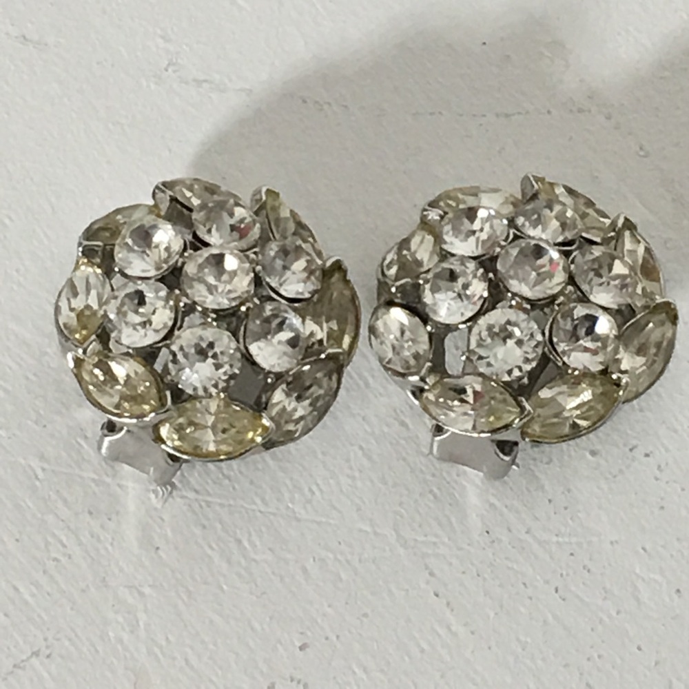 Vintage Bellini Rhodium Plated Earrings