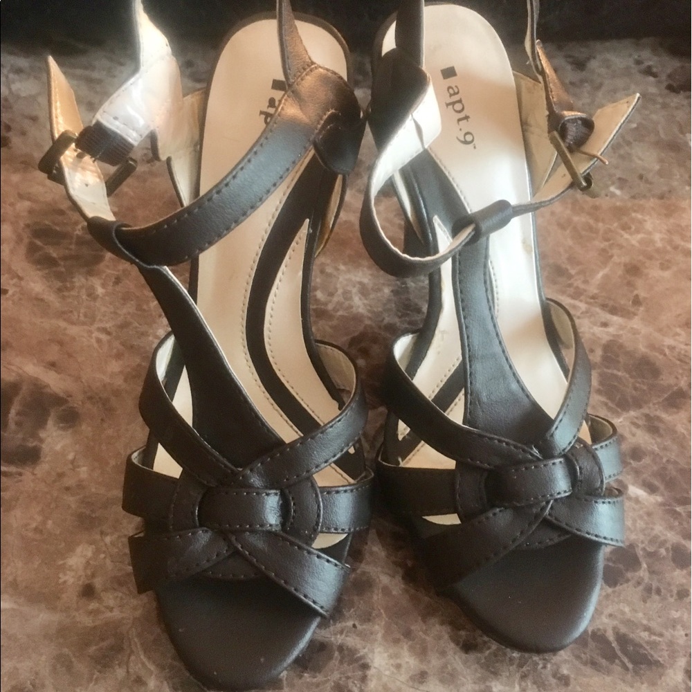 APT. 9 Thalia brwn Platform High Heels Ankle Strap