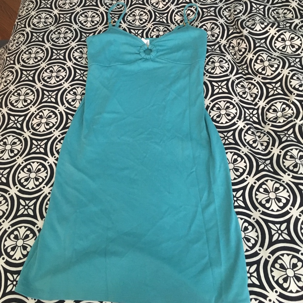 Loft teal summer dress