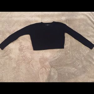 Cropped Ribbed Sweater