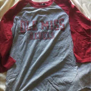 Ole miss rebels 3/4 sleeve