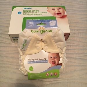 Bum Genius 4.0 Cloth Diaper and Bumkins inserts