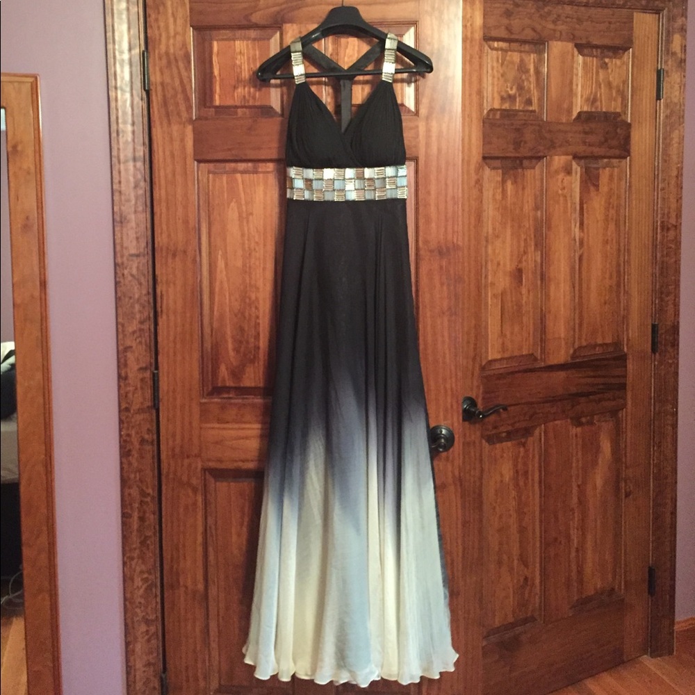 Black Ombré Prom Dress